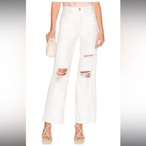 NWT BLANKNYC Franklin White Distressed Flare Jeans